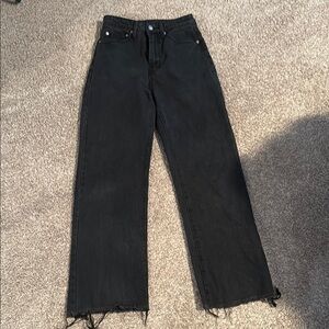 Black Frayed princess polly Hem Jeans